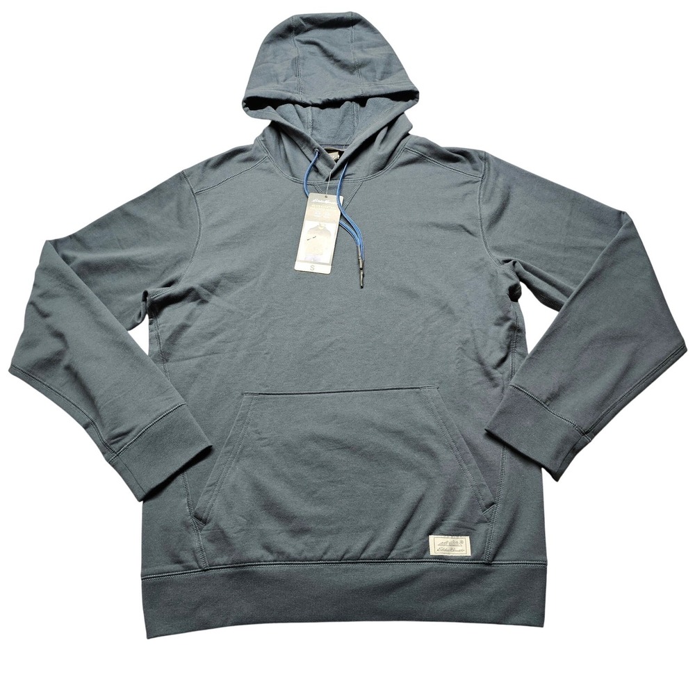 NWT Eddie Bauer Men Everyday Pullover Hiking Utility Hoodie Charcoal Grey Size S